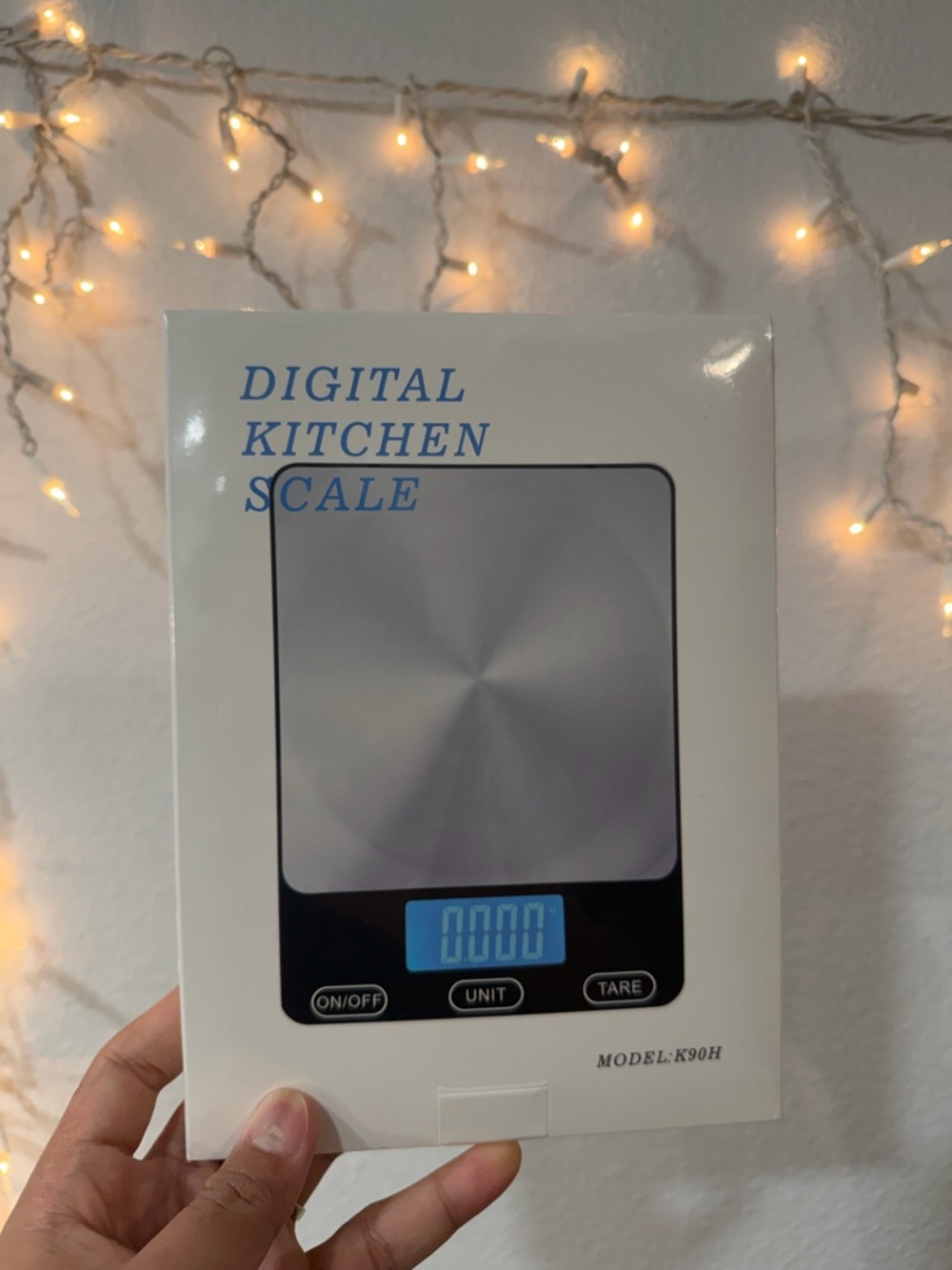 Digital Kitchen Scale K90H Stainless Steel LCD Display Silver Black